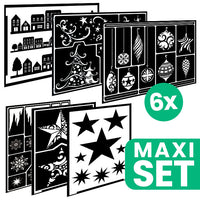 Weihnachtsmotiv-Malschablonenset - 6 Stück — Bild 1