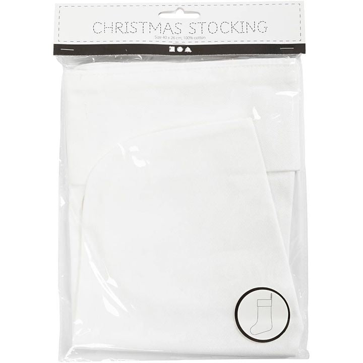 Weißer Weihnachtsstrumpf 40 x 26 cm — Bild 5