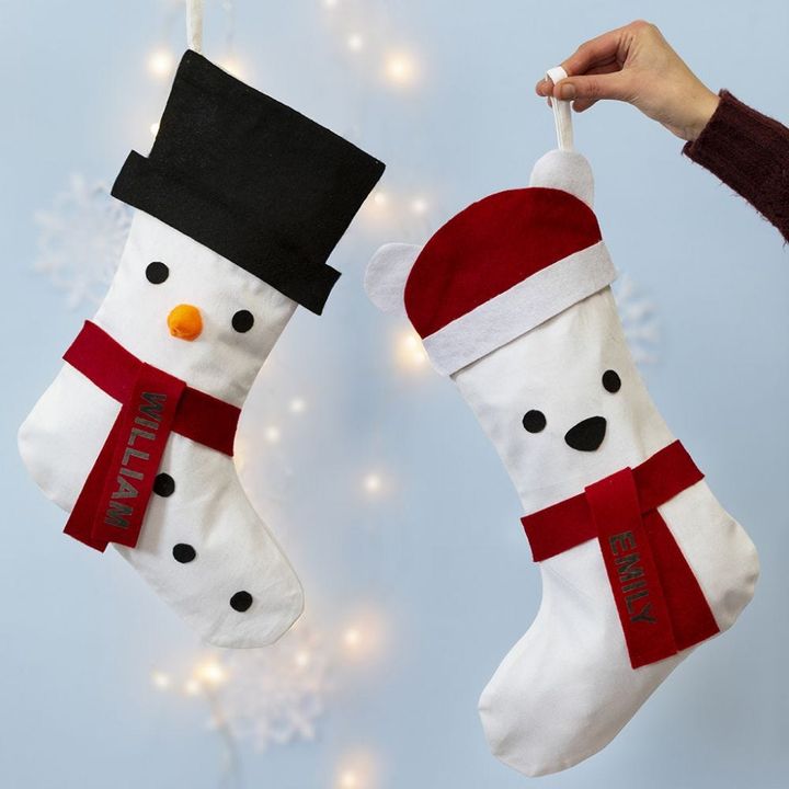 Weißer Weihnachtsstrumpf 40 x 26 cm — Bild 6