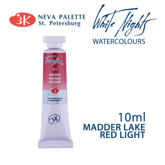 White Nights Aquarellfarbe 10 ml | verschiedene Farbtöne - Krapplack hell