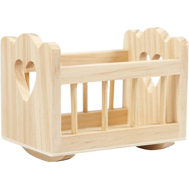 Wiege aus Holz 8 x 5,5 cm — Bild 3