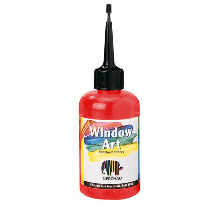 Window Art Glasmalfarbe 80 ml – Glitzerrot