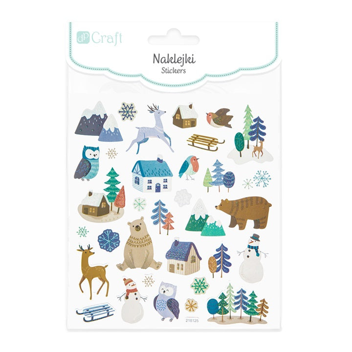 Winterlandschaft Glitter Sticker — Bild 2