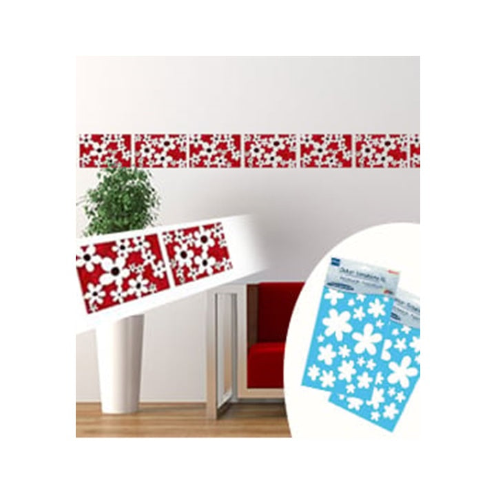 XL Blumen-Quartett-Schablone 22 x 67 cm — Bild 2