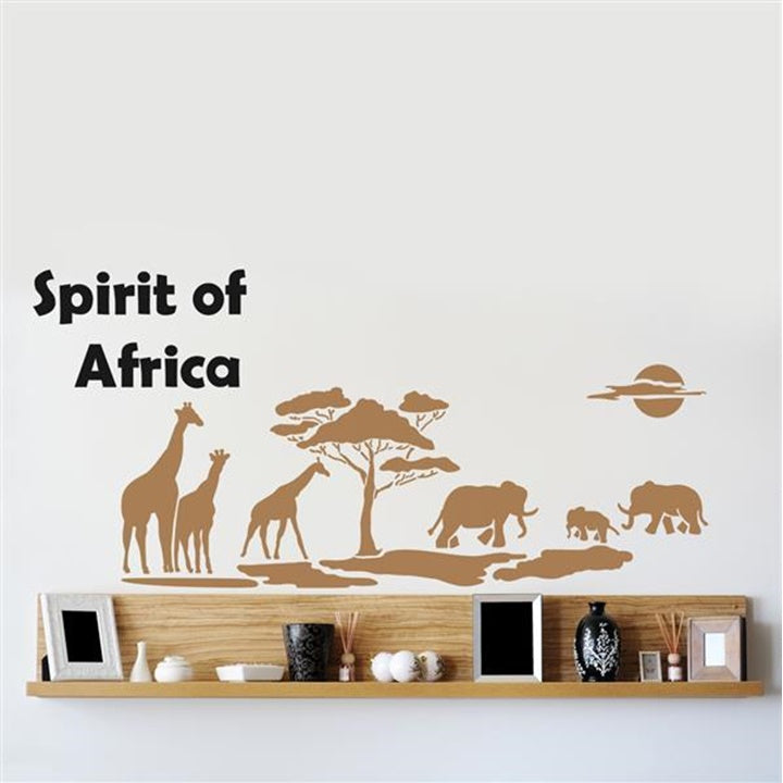 XXL 5-teilige Schablone Spirit of Africa 140 x 84 cm — Bild 1