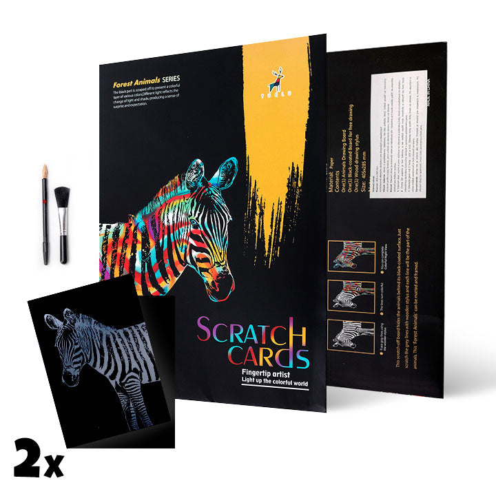 Zebra-Kratzkunst-Set — Bild 1