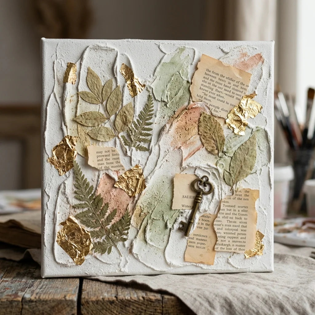 Mixed-Media-Collage mit ARTMIE 3D Strukturpaste
