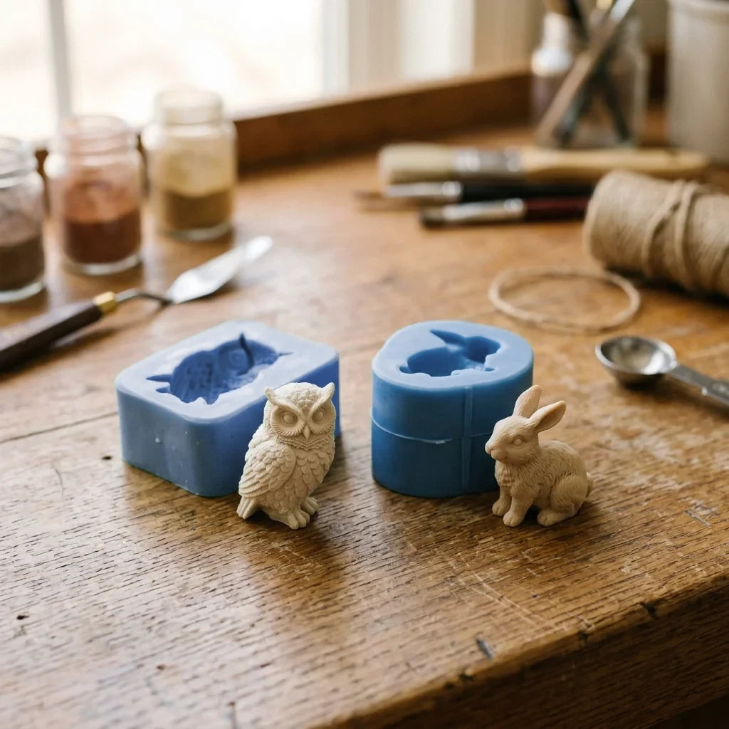Figuren und Miniaturen, gegossen aus der Silikonform