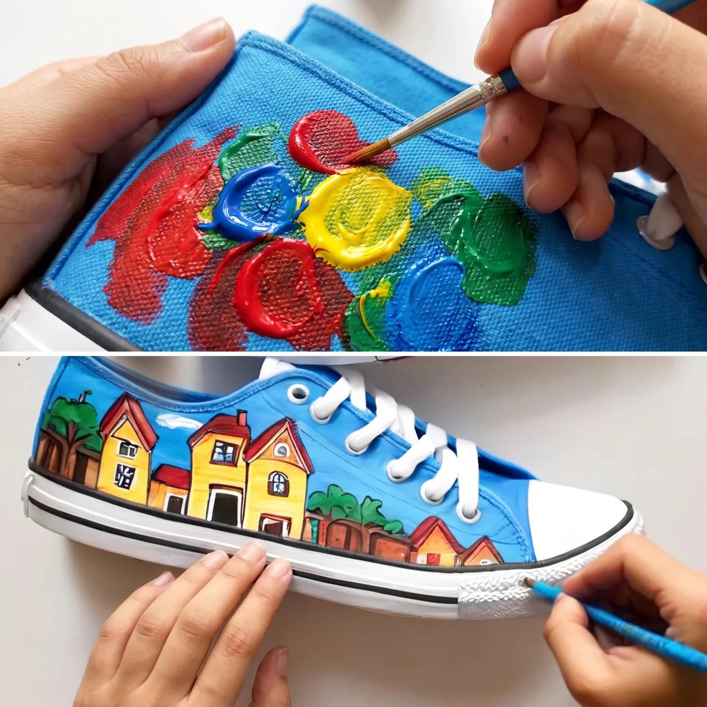 Motiv wird mit ARTMIE Cacadu Textilfarbe gemalt