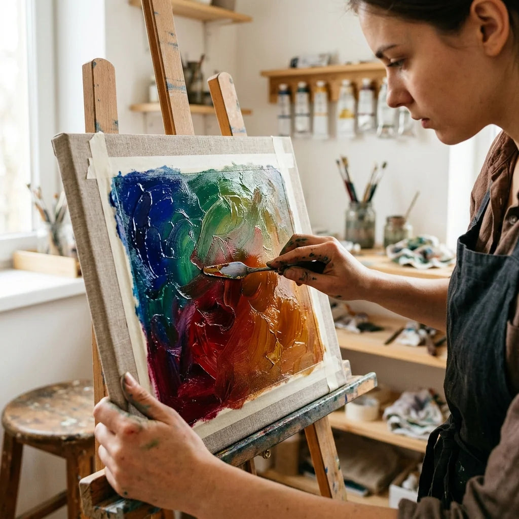 Studie zum Mischen von Ölfarben
