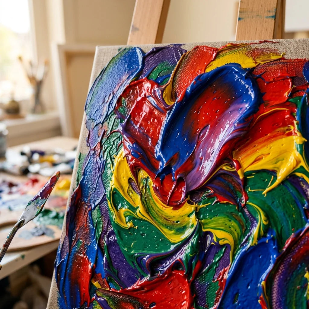 Dicke Impasto-Texturen mit El Greco Acrylfarben