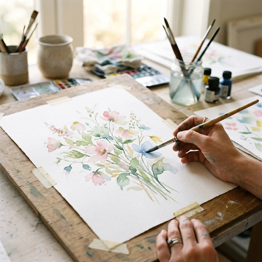 Malerische Aquarellstudie