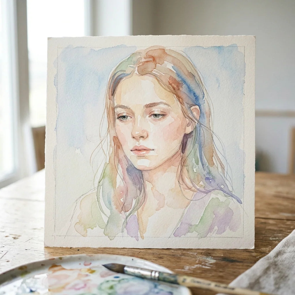 Aquarellillustration auf Papier