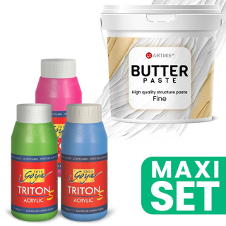 ARTMIE Butter 3D-Paste und TRITON S Acrylfarben-Set