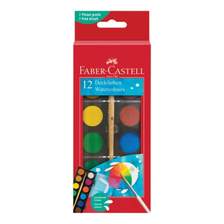 Faber-Castell Aquarellfarben 24 mm - 12 Farben