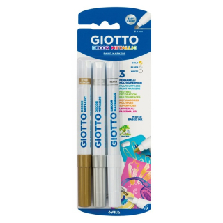 Giotto Decor Metallic-Dekorstifte 3 Stück