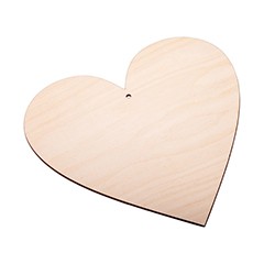 Herz-Ornament aus Holz (10cm)