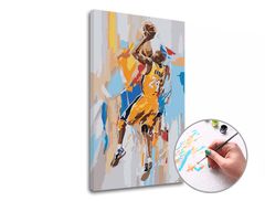 Malen nach Zahlen KOBE BRYANT 24 - niedriger Schwierigkeitsgrad | without frame | without frame