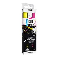 Marker für Leder Pebeo Setacolor - fluoreszierend 2er Set