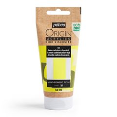 Pebeo ORIGIN Acrylfarbe 60 ml | Kadmiumzitronengelber Farbton