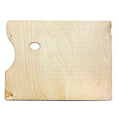 Rechteckige Malerpalette aus Holz