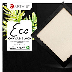 Schwarzes ECO Artist Canvas auf Rahmen | Verschiedene Größen | Verschiedene Größen