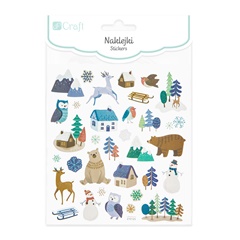 Winterlandschaft Glitter Sticker